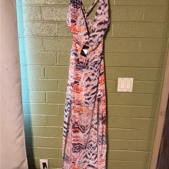 Guess Pink and Black Spaghetti Strap Maxi Sundress - Picture 1 of 2
